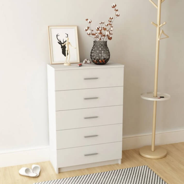 Armario de madera aglomerada 71x35x108cm blanco Vida XL