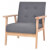 Sillón de tela gris oscuro Vida XL