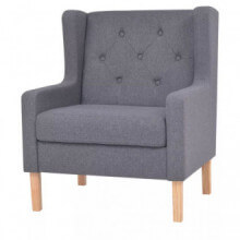 Sillón de tela gris Vida XL