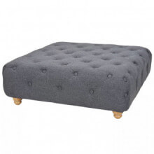 Puf de tela 80x80x30cm gris oscuro Vida XL