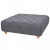 Puf de tela 80x80x30cm gris oscuro Vida XL