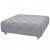Puf de tela 80x80x30cm gris claro Vida XL