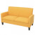 Sofá de 2 plazas 135x65x76cm amarillo Vida XL
