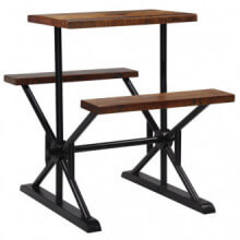 Mesa de bar con bancosmaderamaciza reciclada 80x50x107cm Vida XL