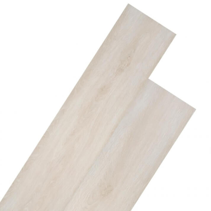 Lamas para suelo de PVC 5,26m&sup2; 2mm roble cl&aacute;sico blanco Vida XL