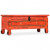 Baúl de almacenamiento de madera maciza de mango rojo 101x39x42cm Vida XL