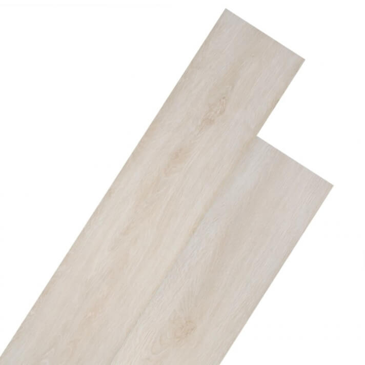 Lamas para suelo de PVC autoadhesivas 5,02m² 2mm roble blanco Vida XL