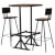 Conjunto demuebles de bar 3 piezasmaderamaciza reciclada Vida XL