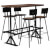 Conjunto demuebles de bar 5 piezasmaderamaciza reciclada Vida XL