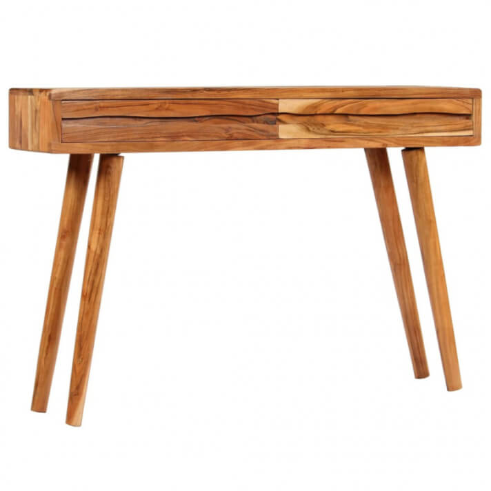 Mesa consolamaderamaciza acacia cajones tallados 118x30x80cm Vida XL