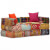 Sofá camamodular de 2 plazas de tela Patchwork Vida XL