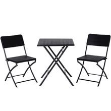 Conjunto de sillas y mesa de 3 piezas Outsunny