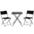Conjunto de sillas y mesa de 3 piezas Outsunny