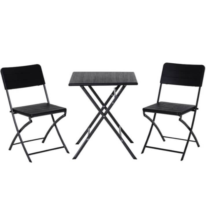 Conjunto de sillas y mesa de 3 piezas Outsunny