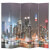 Biombo divisor plegable 200x170cm Nueva York de noche Vida XL