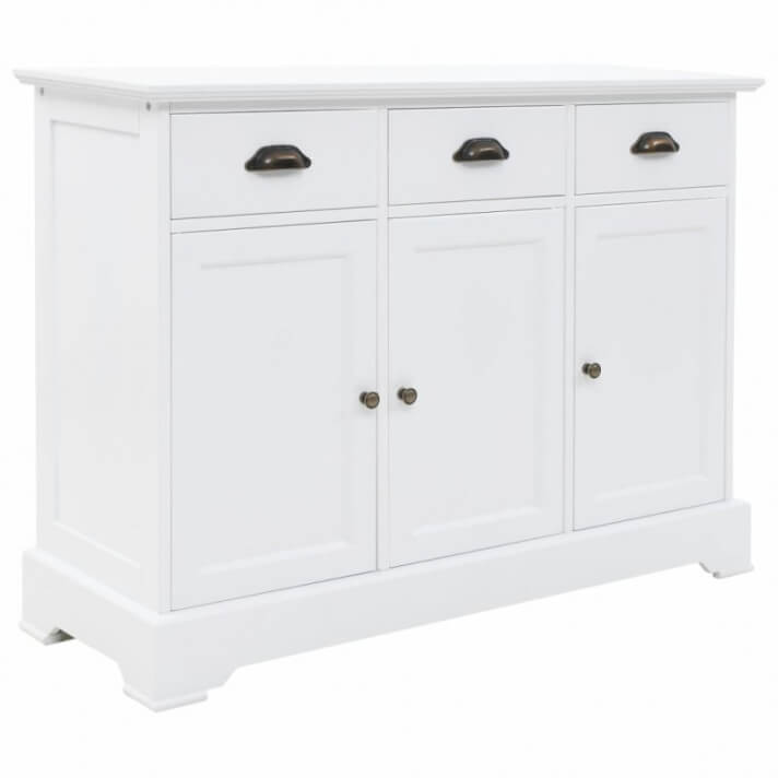 Aparador de 3 puertasDF yadera de pino 105x35x77,5cm Vida XL