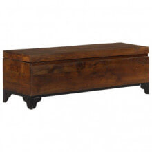 Baúl de almacenajeadera de acaciaaciza 120x35x40cmarrón Vida XL