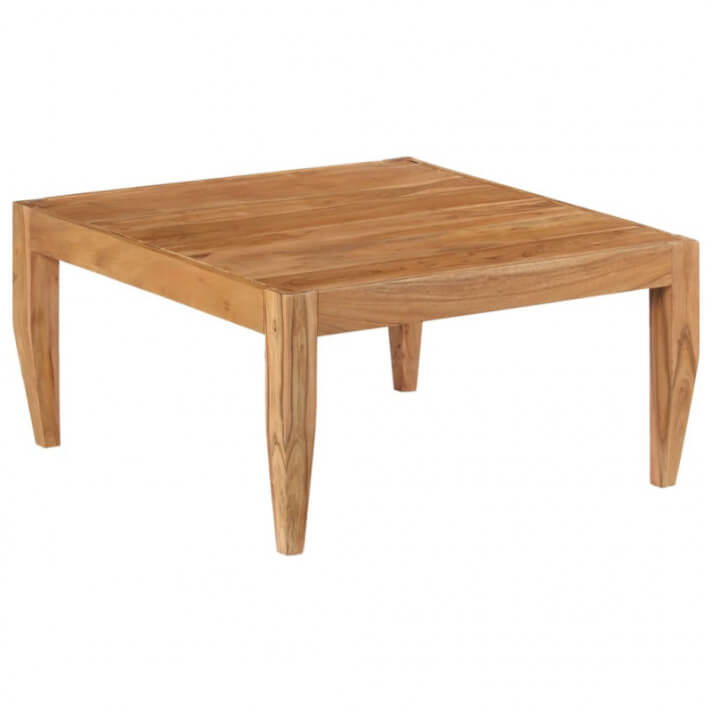 Mesa de centro de madera maciza de acacia 80x80x41cmarr&oacute;n Vida XL