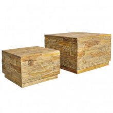 Juego deesa de centro 2 piezas de madera de teca maciza Vida XL