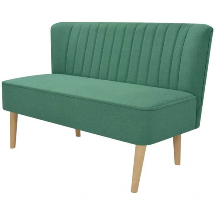 Sof&aacute; de tela verde 117x55,5x77cm Vida XL