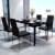 Conjunto deesa y sillas de comedor 5 piezas negro Vida XL