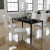 Conjunto deesa de comedor 5 piezas blanco y negro Vida XL
