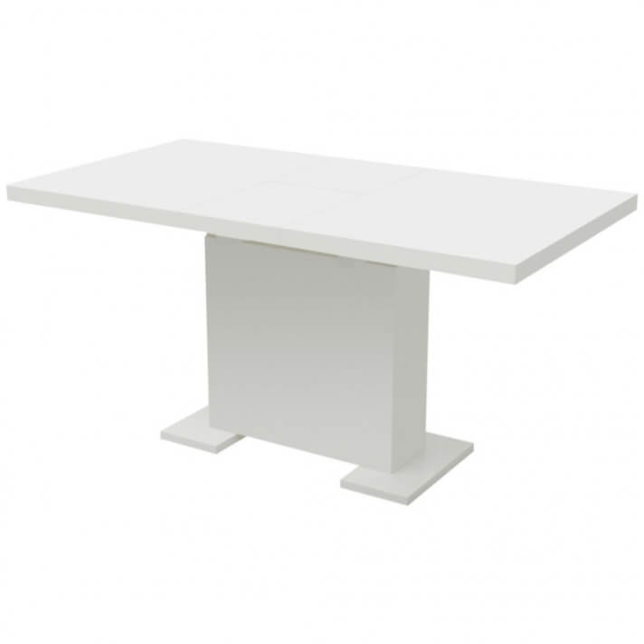 Mesa de comedor extensible blanco brillante Vida XL
