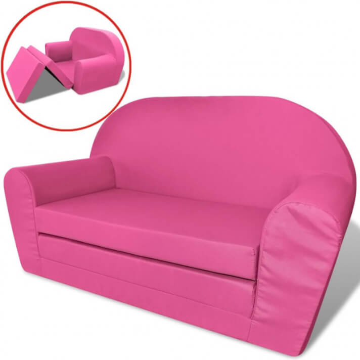 Sill&oacute;n flip-out para ni&ntilde;os rosa Vida XL