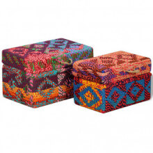 Cajas de almacenamiento 2 unidades tela chindiulticolor Vida XL