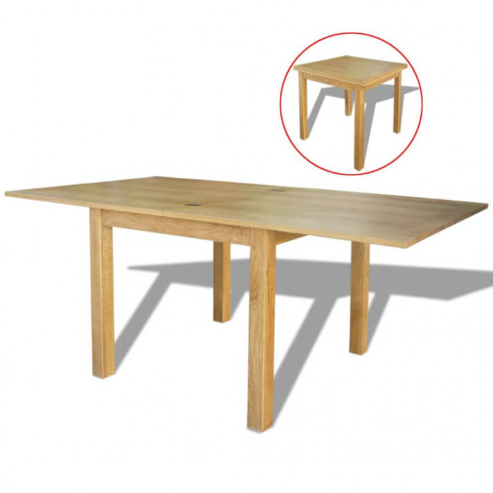 Mesa extensible de roble 170x85x75cm Vida XL
