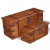 Set de baúl de almacenamiento de madera maciza 2 unidades Vida XL