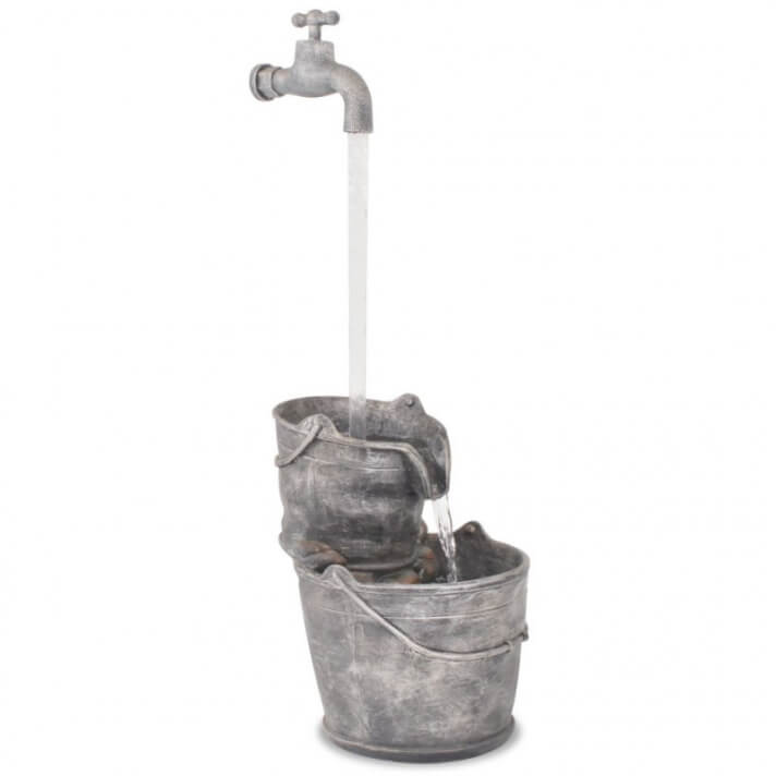 Fuente con grifo y cubos de poliresina Vida XL