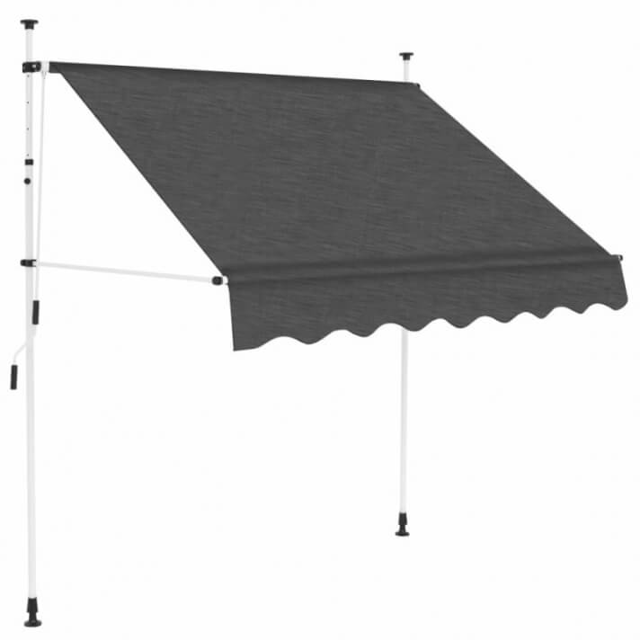 Toldo retr&aacute;ctil de operaci&oacute;nanual antracita 150cm Vida XL