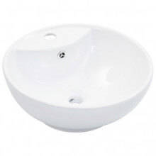 Lavabo con rebosadero 46,5x18cm cerámica blanco Vida XL