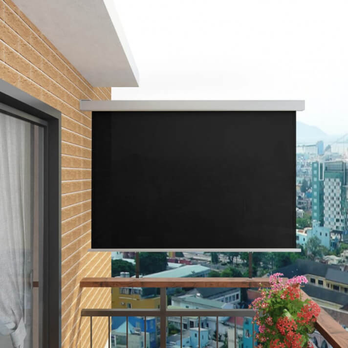 Toldo lateral de balc&oacute;nultifuncional 180x200cm negro Vida XL