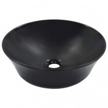 Lavabo 41x12,5cm cerámica negro Vida XL