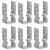Anclajes de valla 6 uds acero galvanizado plateado 7x6x15cm Vida XL