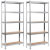 Estanterías 2 unidades plateado 90x30x180cm acero yDF Vida XL