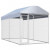 Perrera de exterior con toldo 382x192x235cm Vida XL