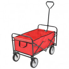 Carrito de mano plegable de acero color rojo Vida XL