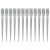 Picas de tierra 12 uds acero galvanizado plateado 7x7x75 cm Vida XL