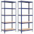 Estanterías 2 unidades azul 80x40x180 cm acero y MDF Vida XL