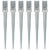 Picas de tierra 6 unidades acero galvanizado plateado 8x8x76 cm Vida XL