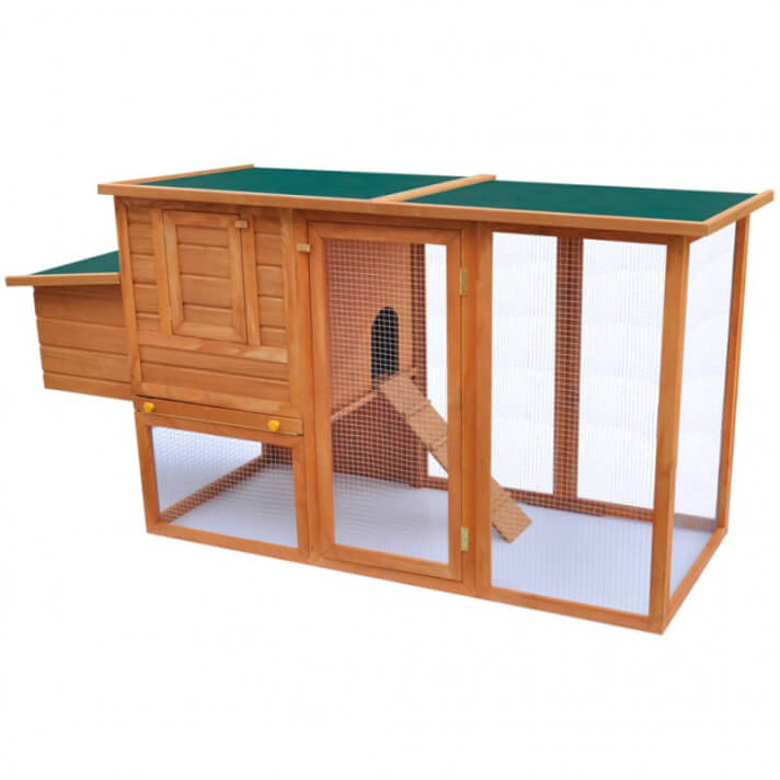 Gallinero de madera con 1 jaula para huevos Vida XL