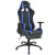 Silla de escritorio Racing reclinable con reposapiés azul Vida XL