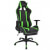 Silla de escritorio Racing reclinable con reposapiés verde Vida XL