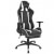 Silla de escritorio Racing reclinable con reposapiés blanca Vida XL