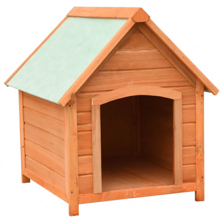 Caseta para perros madera maciza de pino y abeto 72x85x82 cm Vida XL