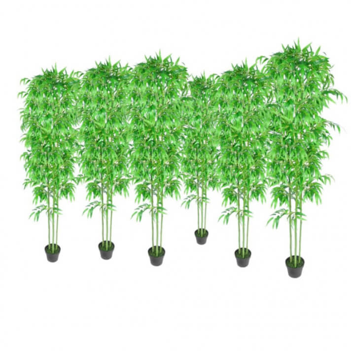 Bamb&uacute; Plantas Artificiales Hogar Decoraci&oacute;n Set de 6 Vida XL