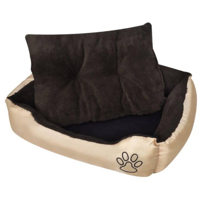 Cama blanda para perros con un coj&iacute;n acolchado, tama&ntilde;o M Vida XL